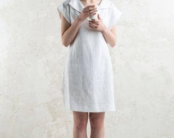 Linen dress, Custom color linen women's clothing by LHI, White dress, Dusty rose dress, Grey dress, Black dress, Mustard or Charcoal dresses