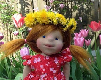 Waldorf Doll - Peony - Waldorf inspired doll, Steiner doll, cloth doll,organic waldorf doll