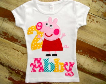 Peppa Pig Shirt, Short or Long Sleeved, 6-12m to 8 years
