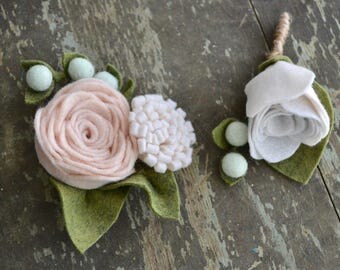 Felt Flower Corsage - Custom colors available