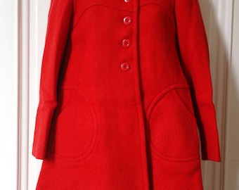 Vintage red coat | Etsy