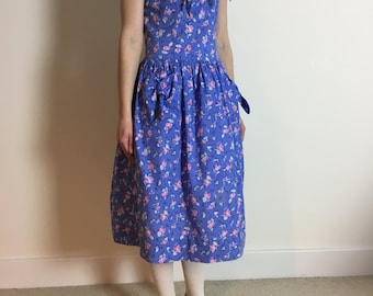 SALE 1990s laura ashley dress | iconic rose print | full skirt dress | made in gb
