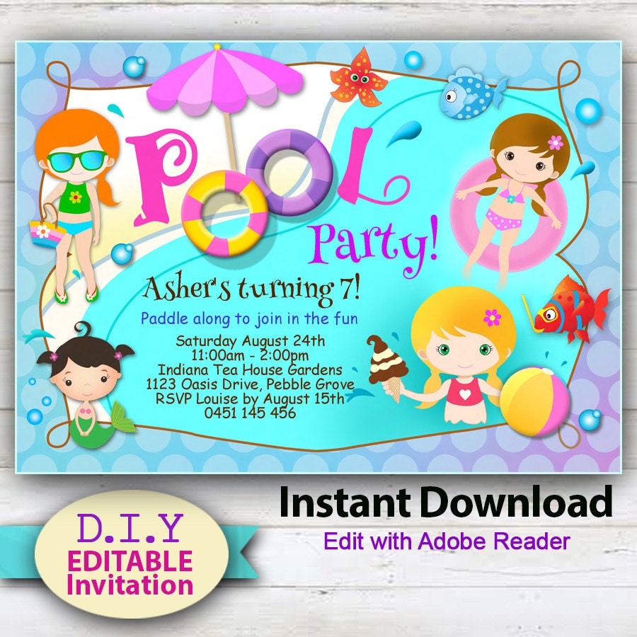 Cute Party Invitations Printable 3