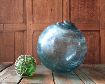 LARGE Glass Fishing Float, Japanese Fishing Float, Nautical Decor, Beach Decor, Fishing Decor