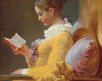 Jean-Honore Fragonard : "Young Girl Reading" (c. 1770) - Giclee Fine Art Print
