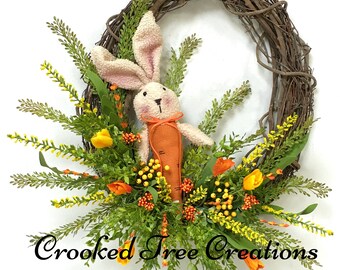 Spring Wreath, Easter Wreath, Bunny Wreath, Spring Wreaths, Spring Floral, Spring Décor, Easter Décor, Bunny, Woodland Wreath, Garden Wreath