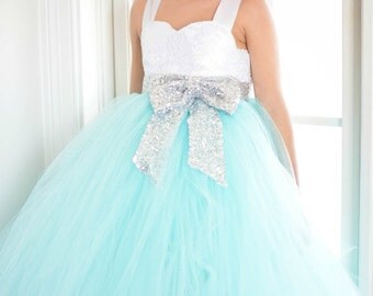 Lace Glitter Tulle Flower Girl Dress by AS468 Kids Dream - Girl Formal Dresses
