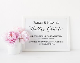 Wedding Shuttle Service Sign, Editable Shuttle Wedding Printable, Shuttle Service Printable. Wedding Reception Sign. Instant Download. WC3