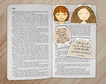Outlander Magnetic Bookmarks Set - Claire and Jamie Fraser Clips