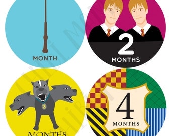 Harry Potter Month Stickers, Harry Potter Monthly Stickers, Harry Potter Stickers, Harry Potter Baby, Harry Potter Shower, Harry Potter Gift