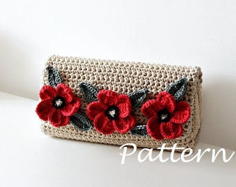 CROCHET PATTERN Crochet Bag Pattern crochet purse pochette pattern woman bag, evening bag, summer bag, handbag, crochet bag, clutch