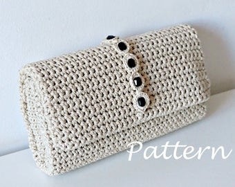 CROCHET PATTERN Crochet Bag Pattern crochet purse pochette pattern woman bag, evening bag, summer bag, handbag, crochet bag, clutch