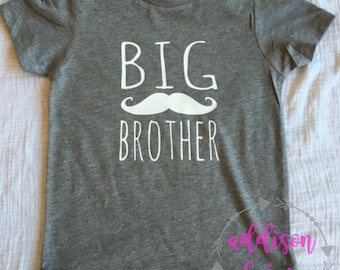 2 designs -Big Brother Shirt or bodysuit- arrow or mustache