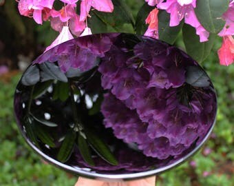 Large 7 inch Round Natural Obsidian Scrying Mirror