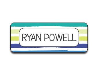 Kids Waterproof Labels, Boys Name Labels, Adhesive Vinyl Label, School Stickers, Stripes Labels, Daycare Bottle Stickers, Sippy Cup Labels