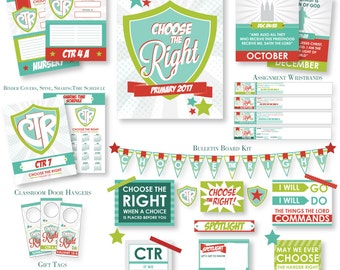 2017 LDS Primary Theme Bundled Pack - Choose the Right - Printable Kit