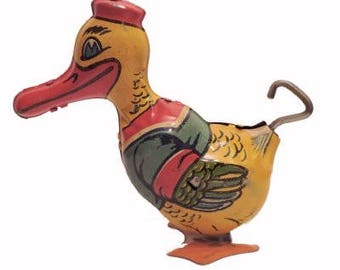 1930s J. Chein & Co Wind Up Tin Duck