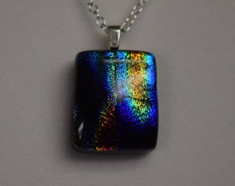Multi-Color Dichroic Glass Pendant