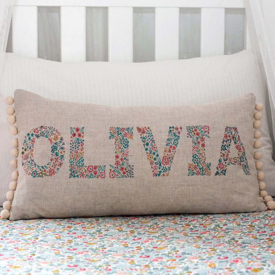 Name Pillow Personalised Baby Name Cushion Birth Piillow