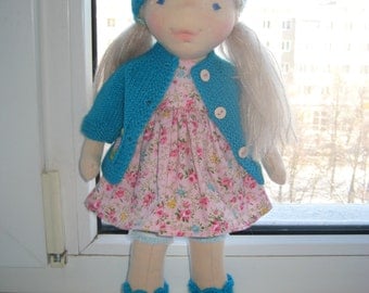 Waldorf doll 15", waldorf fabric doll, steiner doll, cloth doll, gift for girl, organic doll, waldorf toy