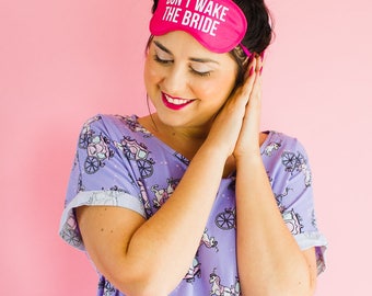 Personalised Sleeping EYE MASKS Wedding Travel Mask Bachelorette Party Hen Party Bridal Shower Gift Favours Favors Bride