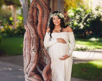 White Maternity Dress