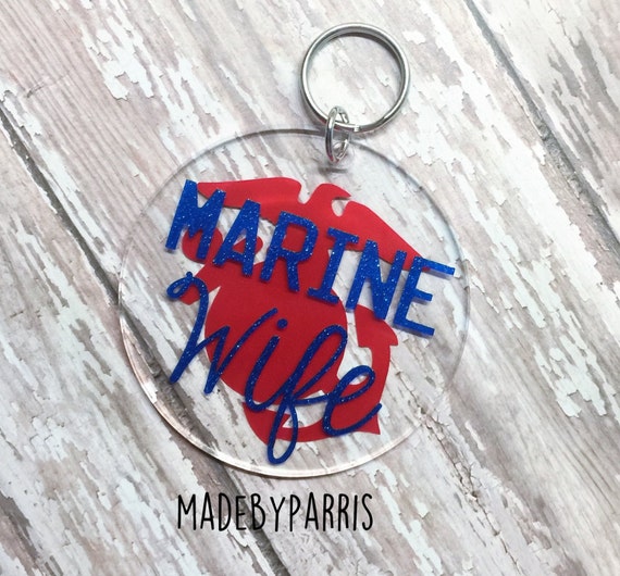 Marine Wife Acrylic Keychain Marine Wife Keychain by MadeByParris