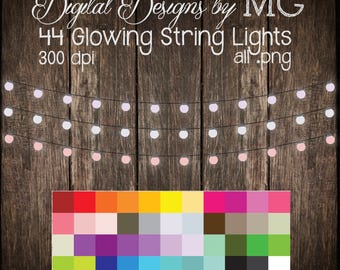 String Lights Clipart - Lights Clip Art - Clipart - Digital Clip Art - FREE Small Commercial Use! - Digital Download - Instant Download