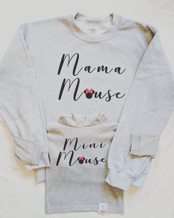 MAMA MOUSE, Woman's size. Matching mum and baby jumpers, Disney clothes, Personalised clothes