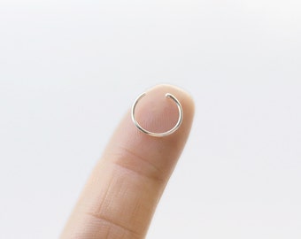 Nose ring - sterling silver nose ring - open nose ring - open hoop - simple nose hoop - easy to remove
