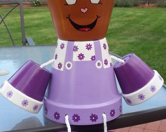 Items similar to Flower pot Person- Hawaiian Hula Girl on Etsy