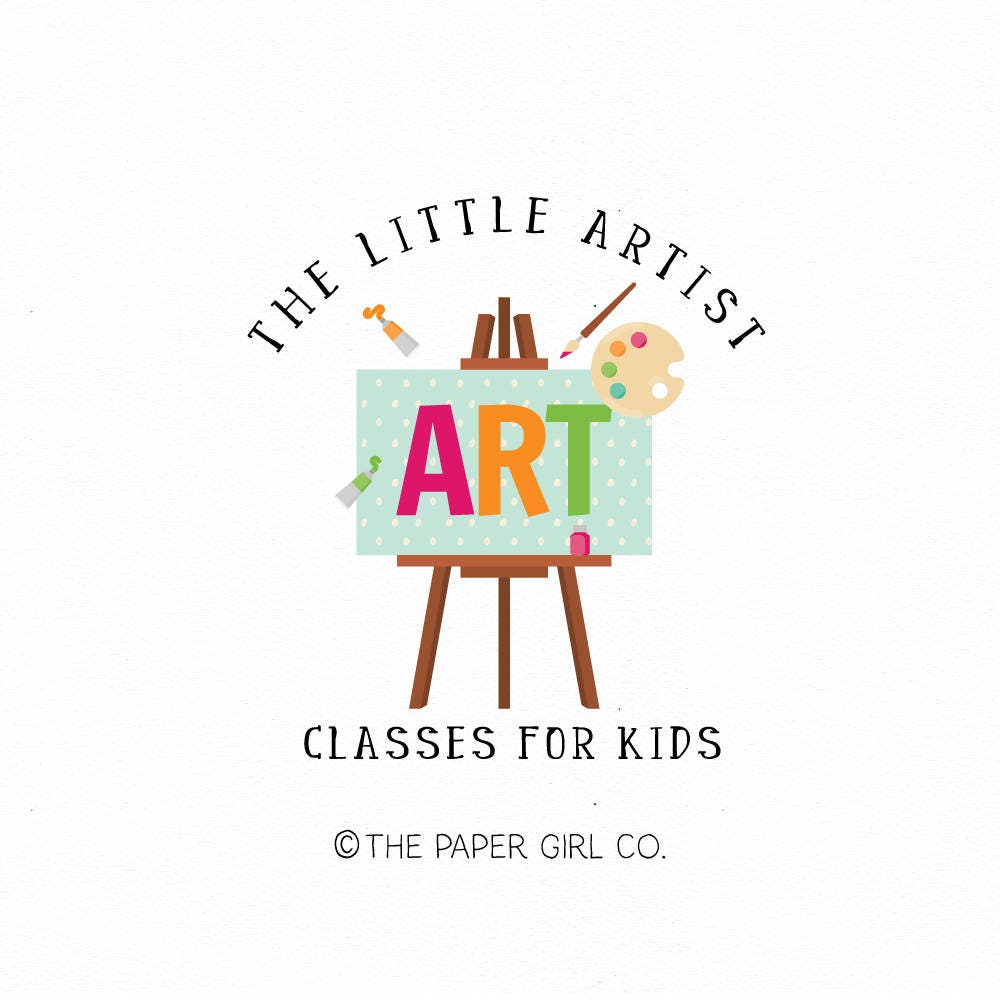 art class logo easel logo paint logo painting logo art teacher