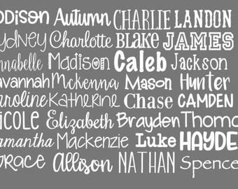 Name Decal | Vinyl Name Decal | Name Sticker | Vinyl Decal | Word Decal | Personalized Name Decal | Word Vinyl Decal | Any Word Decal