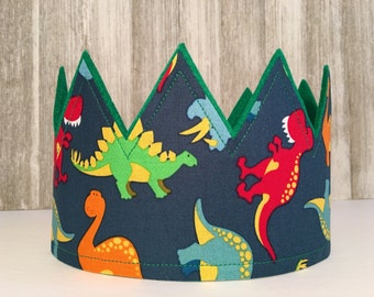 Boys Birthday Crowns, Dinosaur party hat, Dinosaur Birthday, Boys Dino Party, First birthday Smash Cake Crown, Boys Dino Crown, Dinosaur Hat