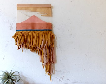 Triangle Landscape Wall Hanging | Weaving | Tapestry | Tissage Mural | Wandbehang | Handmade OOAK