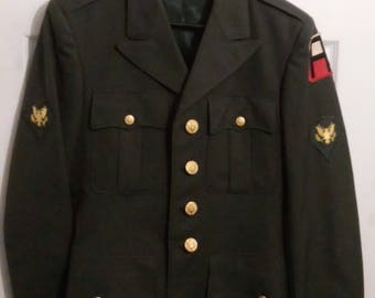 Mens WW2 Army Jacket Patches Buttons Pants