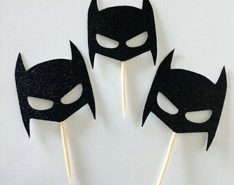 Batman mask cupcake topper - cupcake toppers - batman birthday party