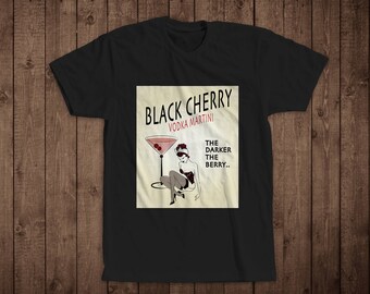 Women's T-Shirt- Original Design- Black Cherry Pin-up Girl