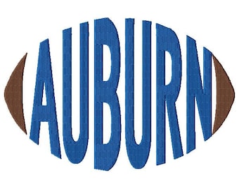 Auburn Football - Embroidery Design - Word Art - Word Design - 5x7 Hoop - 6x10 Hoop - Instant Download - Football - Spirit Towels - Sports