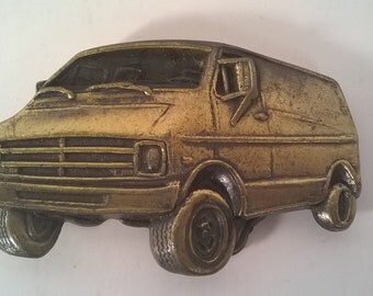 Vintage Solid Brass Van Belt Buckle
