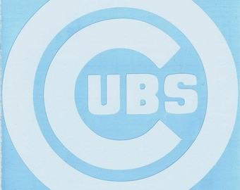 Chicago Cubs Logo Vinyl Decal FREE SHIPPING Many Sizes Available Buy 2 get 1 free of equal or lesser size!