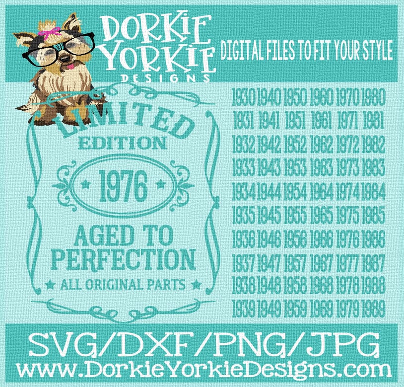 Free Svg Limited Edition 1950 Aged To Perfection - Download Free SVG
