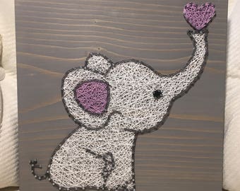 Elephant string art | Etsy