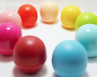 Empty Lip balm Tubes/Containers, Oval container, Round, Sphere shape, make your own lip balm supplies, Hard to find, Rare, Exclusive item