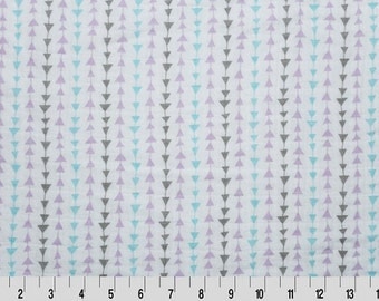 Double Gauze Fabric // Embrace Gauze Fabric in Lilac and Gray Arrows