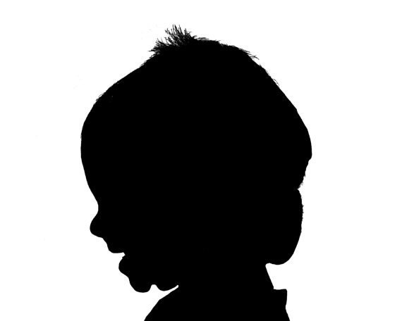 One or Two Person Custom Silhouette Digital Image Black