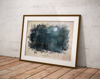 Bloodborne - Yharnam Abstract Watercolor Poster