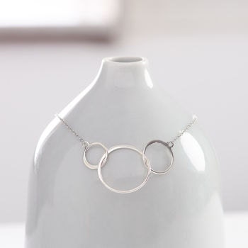 Three Ring Sterling Silver Necklace