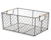 Rustic Wire Basket MED | Farmhouse Decor | Gift Basket | Storage & Organization | Storage Basket Supplies from The Tiny House Farm