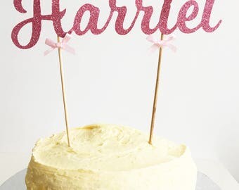 Name Cake Topper, Custom Glitter Cake Decoration, Personalised, Customised, Sparkle Decor, Special Occasion, Bespoke, Name Topper